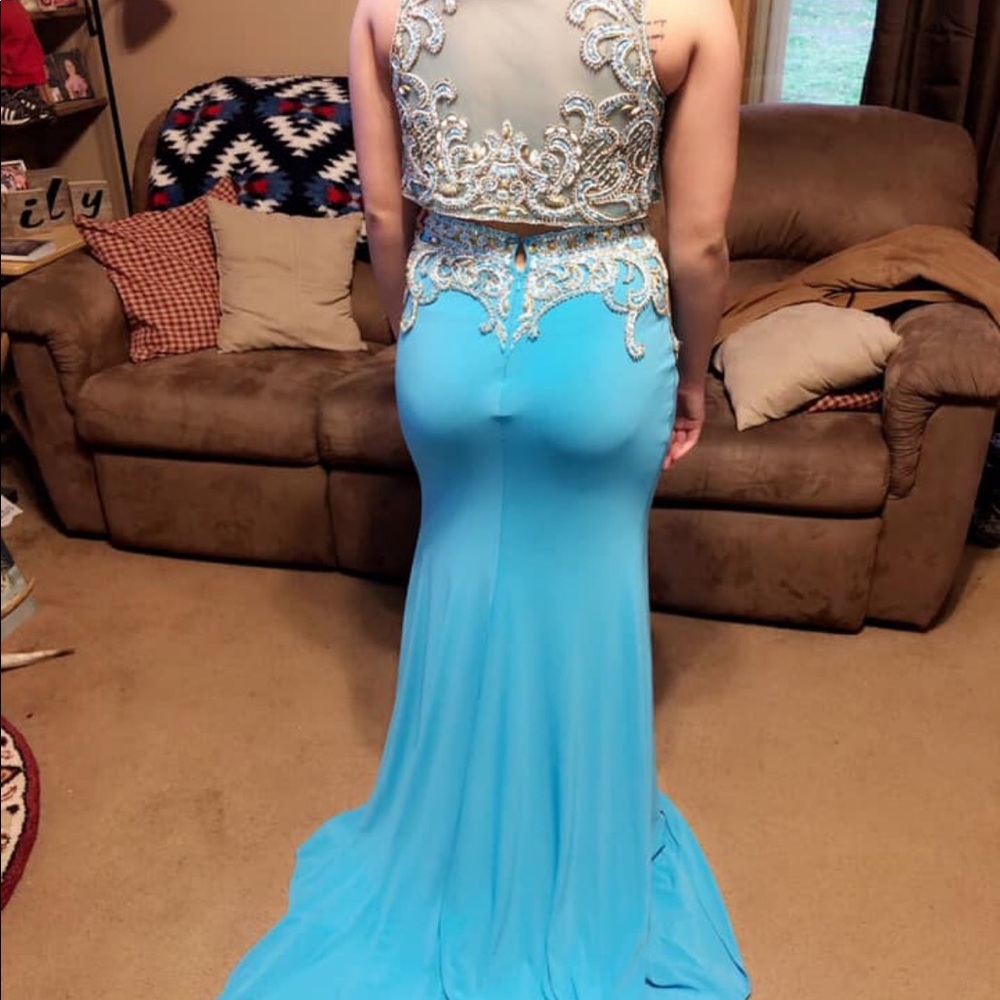 Blue prom dress